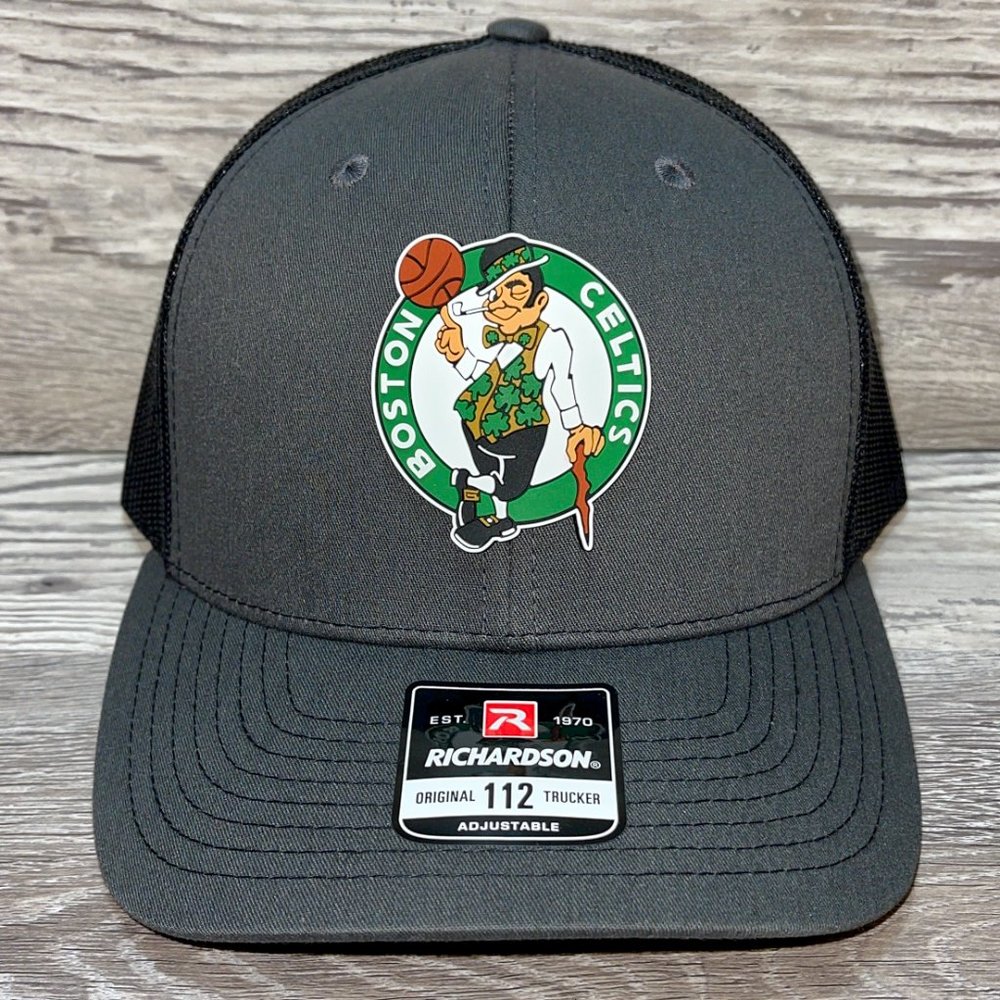 Boston Celtics 3D Snapback Trucker Hat- Charcoal/ Black